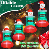 5.4Ft Christmas Inflatable Santa Claus Outdoor Decoration, Built-In Led Lights Liftable Design Santa Lifting Inside Chri