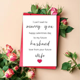 Happy Valentines Day Card For Future Husband, Funny Fiance Valentines Day Card From Fiancee, Card For Fiance