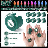 Magnetic Christmas Light Clip, Christmas Light Hooks For C9, C7 Socket, Outdoor Magnetic Holiday Clips For Outside Decor Roof Fence Xmas Tree(Green,100 Pcs)
