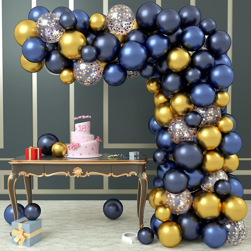 Balloon Arch Kit, 100Pcs Blue Balloon Garland Kit Birthday Party Decor