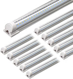 10 Pack 4FT LED Shop Lights 40W 5500LM 5000K V Shape Linkable Garage Warehouse Lights