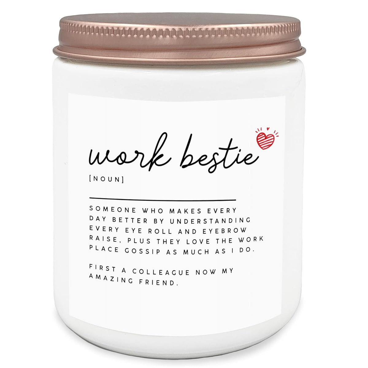 Work Bestie Lavender Candle - Farewell Going Away Leaving Job Goodbye Gifts - Scented Candles 8Oz, Jar
