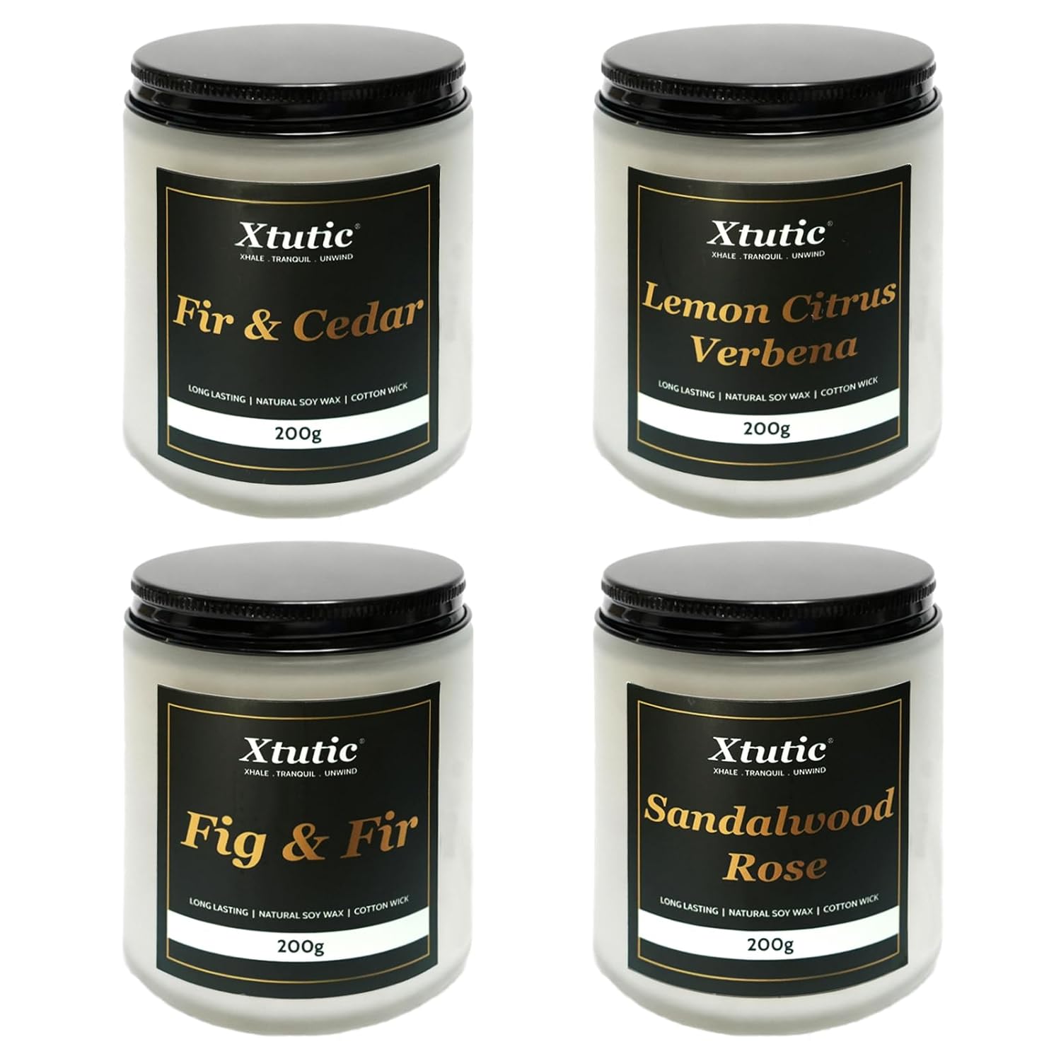 Scented Soy Candles Sets, 7Oz In White Frosted Jar - 200-Hour Burn Time, Aromatherapy Candle For Home Decor, Cozy Gifts For Any Occasion,Ideal Gifts For Women