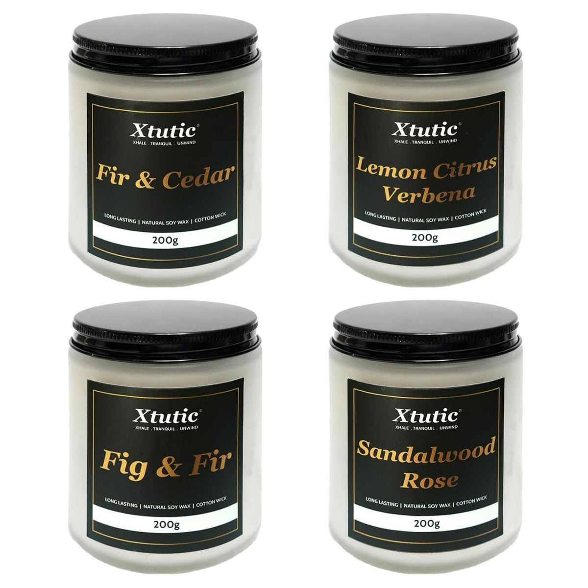 Scented Soy Candles Sets, 7Oz In White Frosted Jar - 200-Hour Burn Time, Aromatherapy Candle For Home Decor, Cozy Gifts For Any Occasion,Ideal Gifts For Women