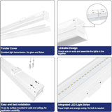 8 Pack 8FT LED Shop Light Fixtures 110W 12200LM 6000K Linkable Linear Lights for Garage Warehouse