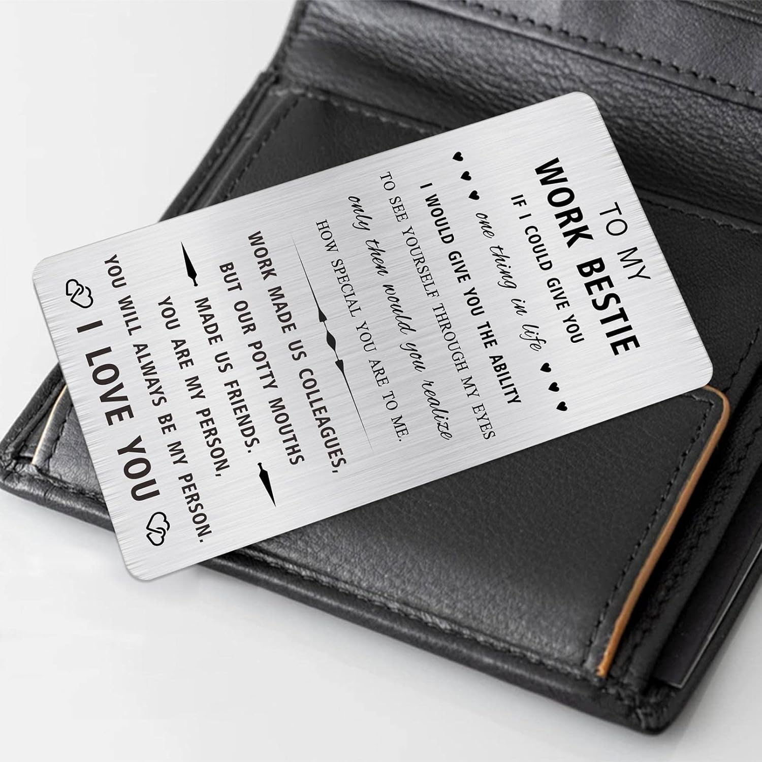 Work Bestie Gifts - Work Made Us Colleagues But Our Potty Mouths Made Us Friends - Work Friend Wallet Card - Going Away Leaving Farewell Gift For Colleagues Coworkers