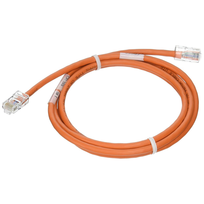 24502 Cat5E Crossover Cable - Non-Booted Unshielded Network Patch Cable, Orang