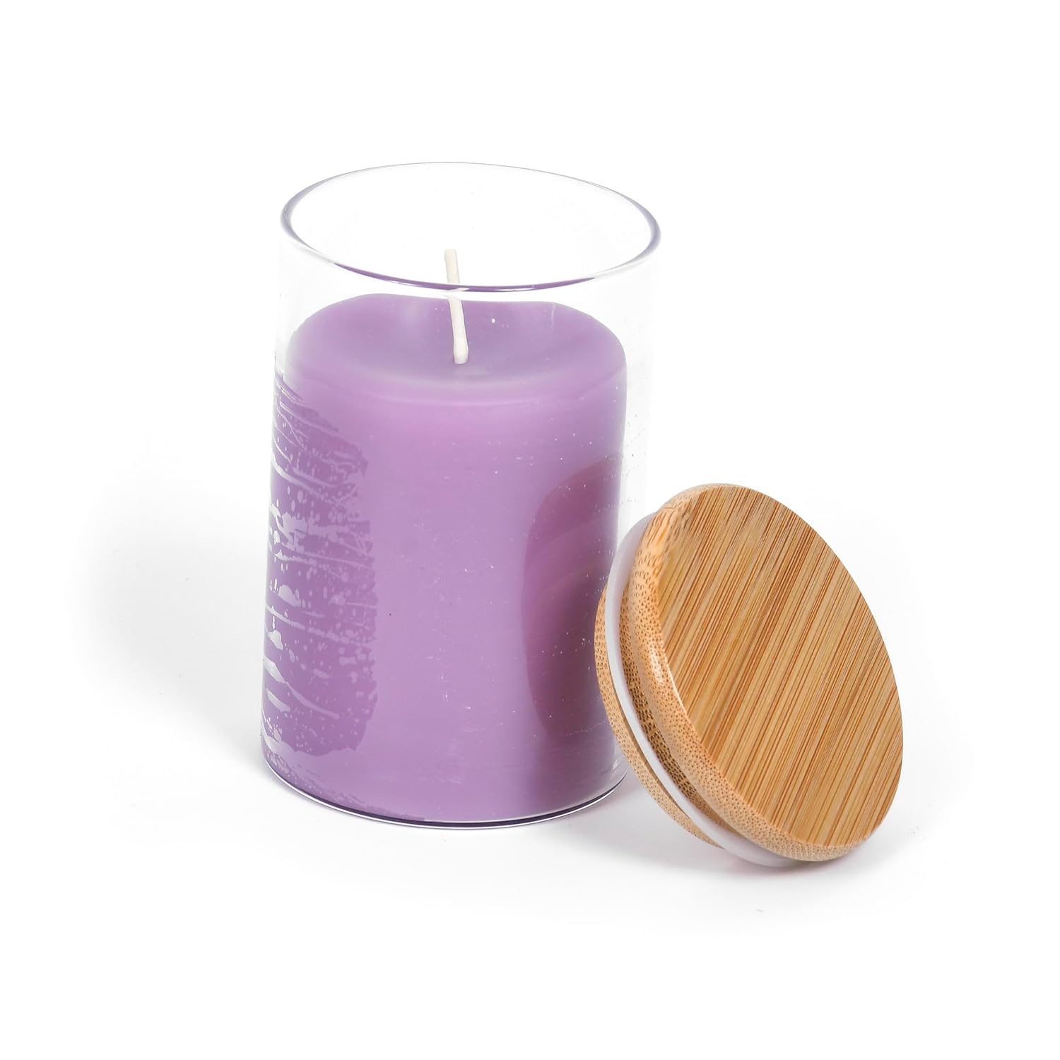 Beethelight Beeswax Jar Candle - 100% Pure Usa Bees Wax In Glass Container - 33 Hours Burn Time - All Natural 100% Pure Beeswax & Lavender Essential Oil Candle - Handmade Decorative Jar Candle