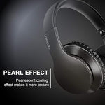 X6 Over-Ear Headphones, Foldable, Stereo Bass, Wired, 1.45M Cable, Black