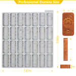 Round Thick Domino Molds For Resin Casting Domino Mold For Resin Silicone Dominoes Mold With Round Edges Shiny & No Scratches & Durable (Each Domino 2X1X0.36 In)