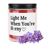 Naughty Gifts For Him/Her Funny Gifts For Boyfriend Husband Couples 7Oz Violet Scented Candle Anniversary Engagement Gifts (Candle-You Are H*Rny)