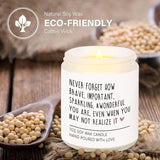 Scented Candles - Inspirational Gifts For Women, Birthday Gifts For Her, Encouragement/Get Well Soon/Cheer Up/Positive Gift For Friends, Coworker, Sister, Natural Soy Candle 7Oz