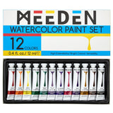 Watercolor Paint Tubes Set - 12 X 12Ml (0.4 Oz) Colors Painting Set Art Supplies - Non Toxic Water Color Paint For Adults Beginners Students