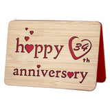 Wooden 34Th Anniversary Card,Handmade Wedding Anniversary Greeting Cards,34Th Anniversary Card For Her,Him,Husband,Wife