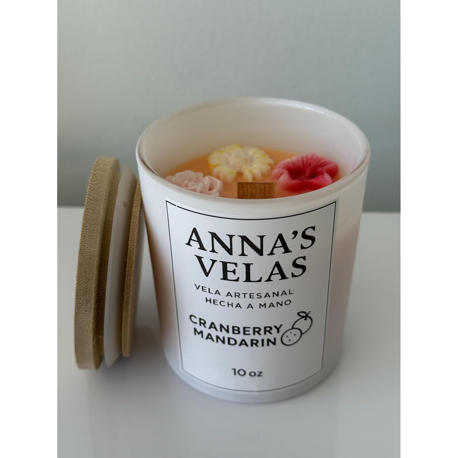 - Cranberry Mandarin 10 0Z Handmade Soy Candle