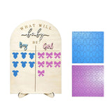 Gender Reveal Voting Board, Wooden Gender Reveal Games Voting Board With Stand, Baby Gender Guessing Game Sign With Boy Or Girl Voting Stickers, He Or She Party Supplies For Baby Shower