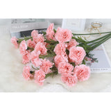 Carnations Artificial Flowers 6Pcs Fake Silk Carnations 33In Long Flowers For Tall Vases For Wedding Home Table Centerpieces Floral Arrangement(Light Pink)