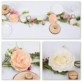 2Pack Artificial Peony Flower Garland - Silk Peony Garland With Pink And White Flowers For Wedding Party Table Decoration,6Ft/Strand