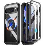 Pixel 9 Pro XL Case, MagSafe, Fingerprint ID, Shockproof, Clear, Screen Protector