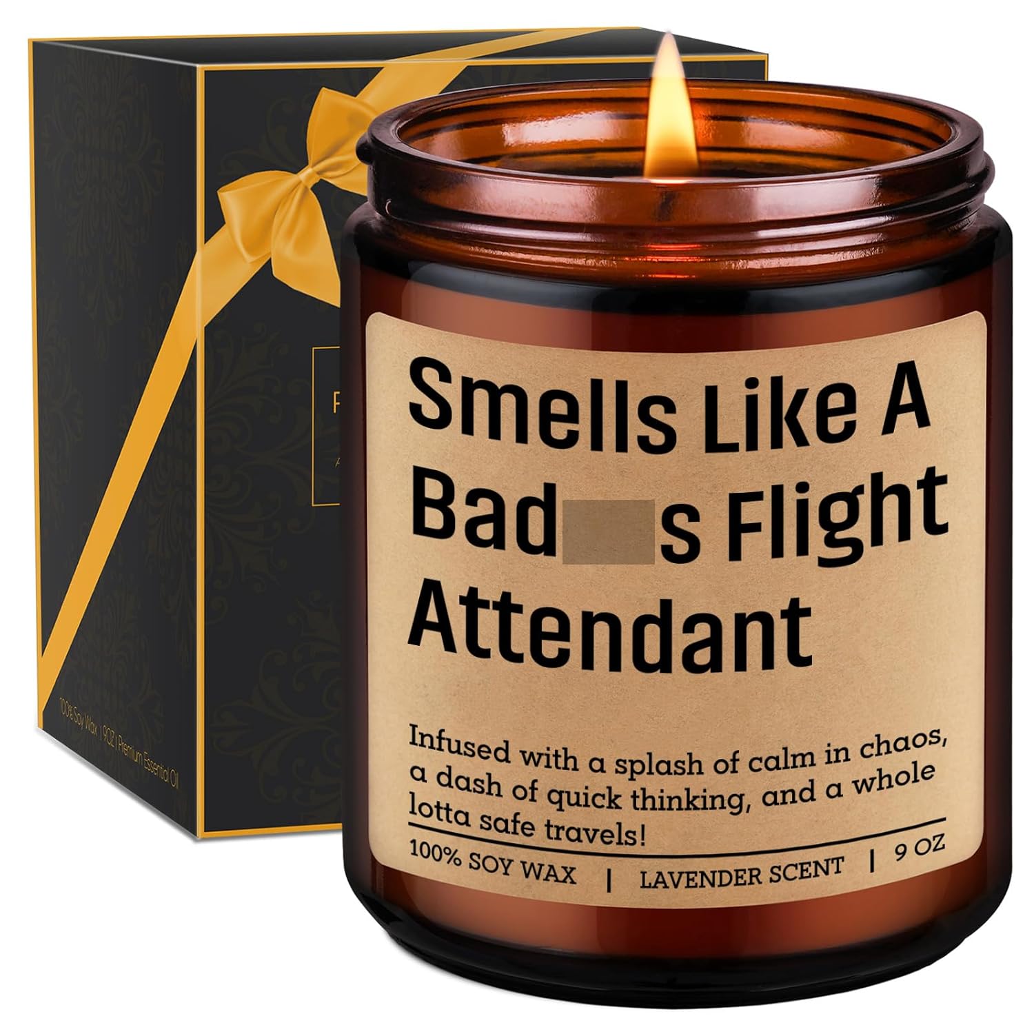 Candle, Flight Attendant Gifts For Women Men - Airplane, Aviation Gifts For Flight Crew, Airline Cabin Crew - Funny Valentines, Birthday, Graduation, Retirement, Appreciation Idea For Fa Mom Girl