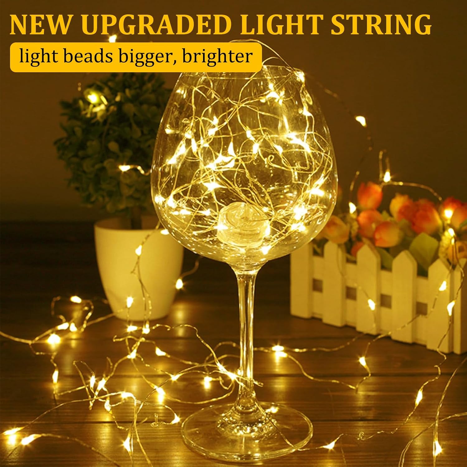 Timer Led String Lights,1 Pack Mini Battery Powered Silver Wire Starry Fairy Light,Battery Operated Micro Lights For Bed