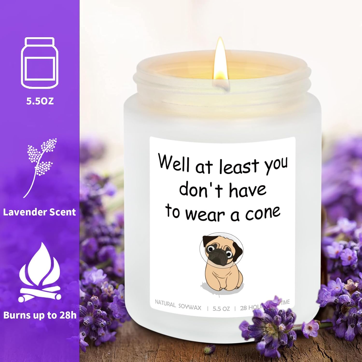 Lavender Scented Soy Candles - Get Well Soon Gifts For Women Or Men - Funny Cute After Surgery Cancer Recovery Feel Better Gifts For Friend, Mom, Daughter, Sister Wife, Girlfriend, Her, Him