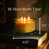 3-Wick Candle, 100% Pure Bees Wax, Yellow, Fragrance Free, Paraffin & Soy Free Candle Wax, Clean Burning, Long Lasting, Gifts For Women & Men, American Made, 10 Oz