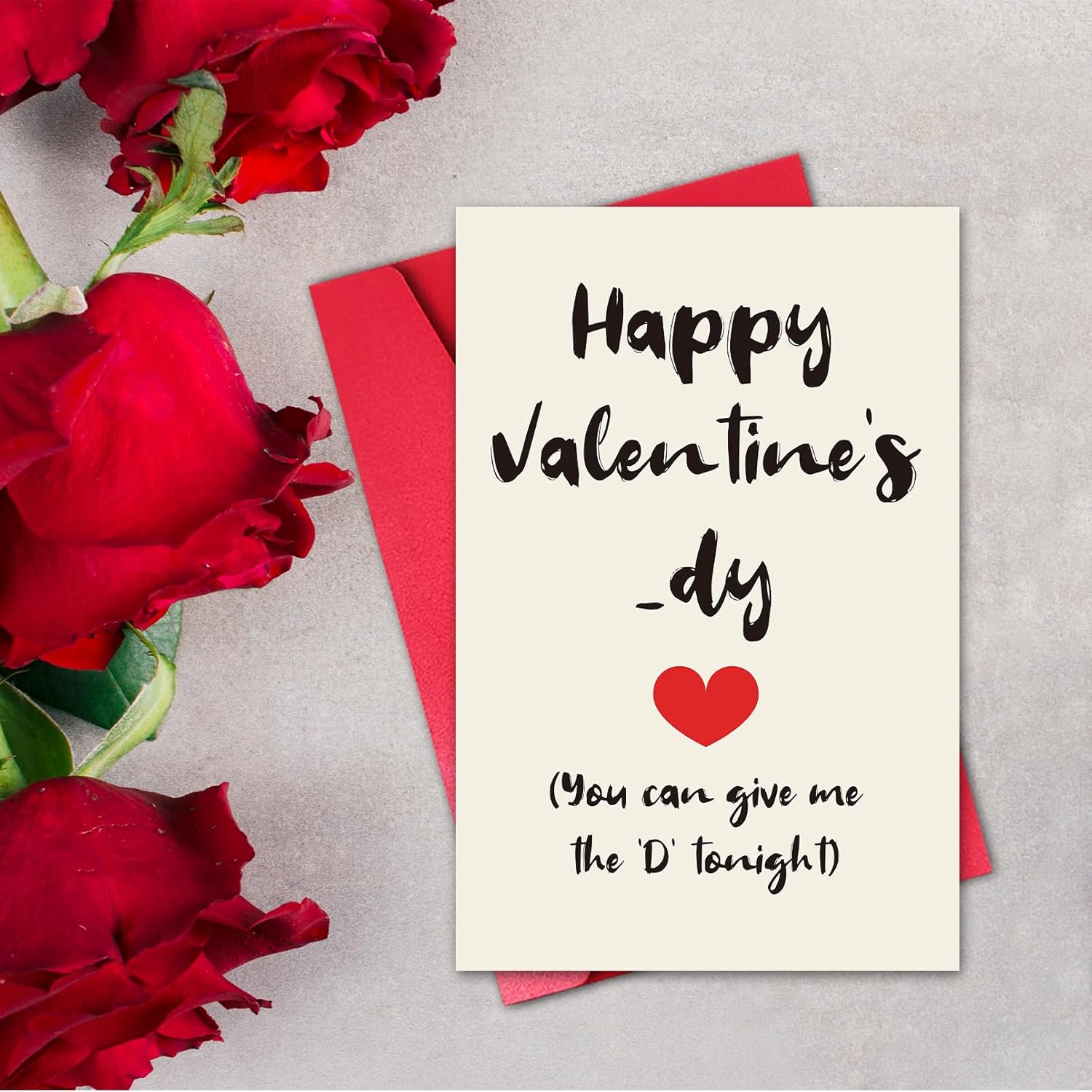 Valentines Day Card For Him, Funny Valentine’S Day Card For Boyfriend Husband Men, Give Me The D Tonight