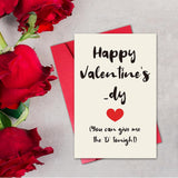 Valentines Day Card For Him, Funny Valentine’S Day Card For Boyfriend Husband Men, Give Me The D Tonight