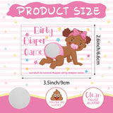 60 Pieces Baby Shower Scratch Off Game Funny Raffle Cards Baby Shower Party Games Decorations Cute Activity For Activity And Idea For Boy Girl(Rose Pink)