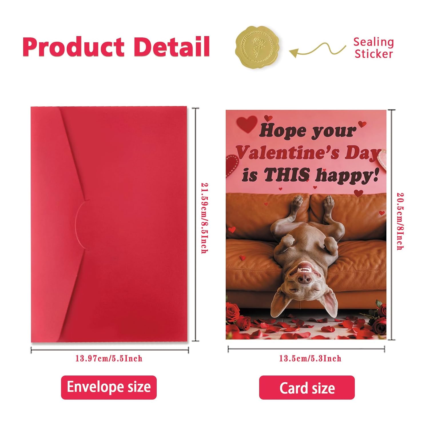 Funny Dog Valentines Day Card – Cute And Happy Valentine’S Day Card For Him Or Her – Fun Valentines Gift For Men Women, Boyfriend, Girlfriend, Husband Or Wife