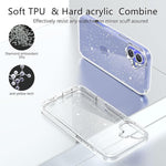 iPhone 16 Glitter Case, 2 Screen & Camera Protectors, Bling Clear Bumper