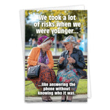 Funny Birthday Greeting Card With 5 X 7 Inch Envelope For Women (1 Card) Bday Risk Takers C8642Bdg