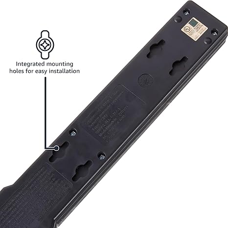 10 Pack 6 Outlet Surge Protector Power Strip 790 Joules 6FT Extension Cord with Circuit Breaker Black