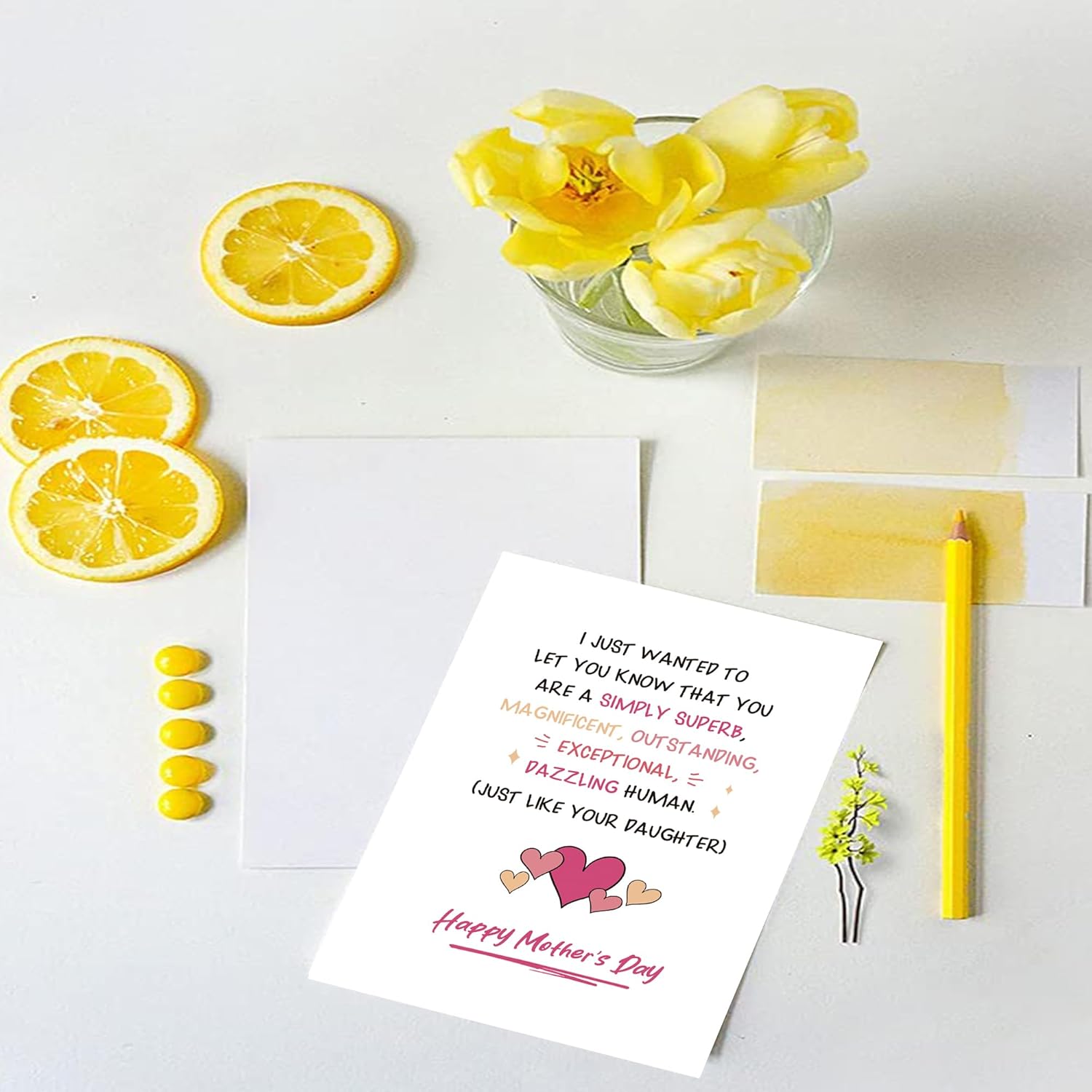 Hilarious Mother'S Day Card From Daughter, Humor Thank You Mom Greeting Card, You Are A Dazzling Human Just Like Your Daughter, 8X5.6 Inches