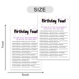 Adult Birthday Party Game, Birthday Feud Birthday Game Cards, Adult Birthday Party Game, Fun Novelty Cards For Birthday, Birthday Party Supplies Game Idea, 5 * 7 Inches