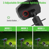 4 Pack 56 LED Solar Motion Sensor Spot Lights 2 in 1 Cool White Landscape Wall Lights