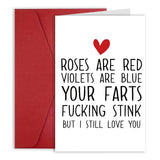 Funny Valentine Day Card Gift Him Her, Rude Anniversary Cards Gift For Men Women, Happy Valentines Day Cards For Boyfriend, Husband, Wife, Girlfriend, Fiancé, Partner, Birthday Cards