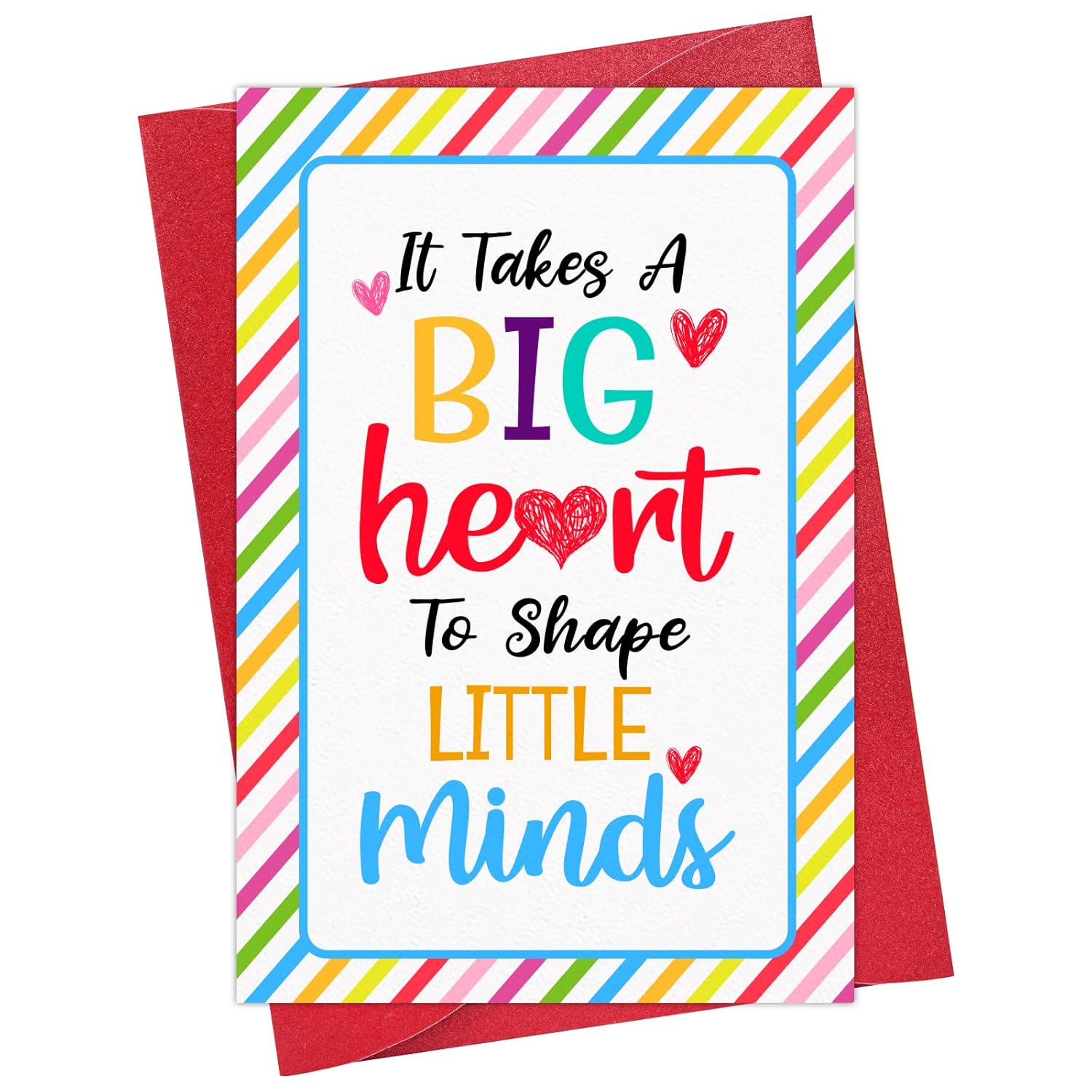Teacher Valentine Card - Teacher Appreciation Card For Women - Graduation End Of Year Teacher Gift Card For Daycare Preschool Elementary Teachers From Students