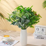24 Pcs Artificial Flowers Plants For Outdoors, Uv Resistant Artificial Fake Plants Plastic Faux Greenery Outdoor Indoor For Decors Wedding