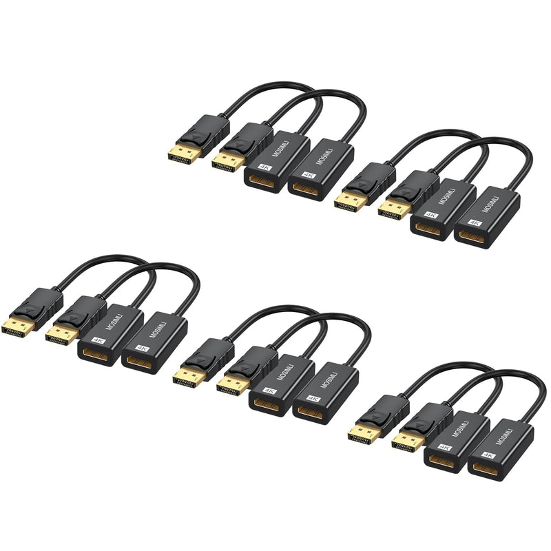 Displayport To Hdmi Adapter 10-Pack, 4K Display Port Dp To Hdmi Cable Male To