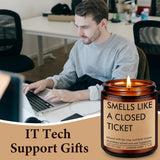 Tech Support Candle, Gifts For Tech Guys, It Professional, Information Technology Gifts For Techies Men, Technical Help Desk Decor, Computer Nerd Geek Engineer Technician Valentines Techy Idea