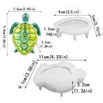 Sea Turtle Box Resin Mold With Lid, Creative Container Epoxy Resin Casting Mould, Sea Animal Silicone Storage Mold Diy Jewelry Holder Trinket Plate Resin Clay Craft Art Supplies Making Home Decor