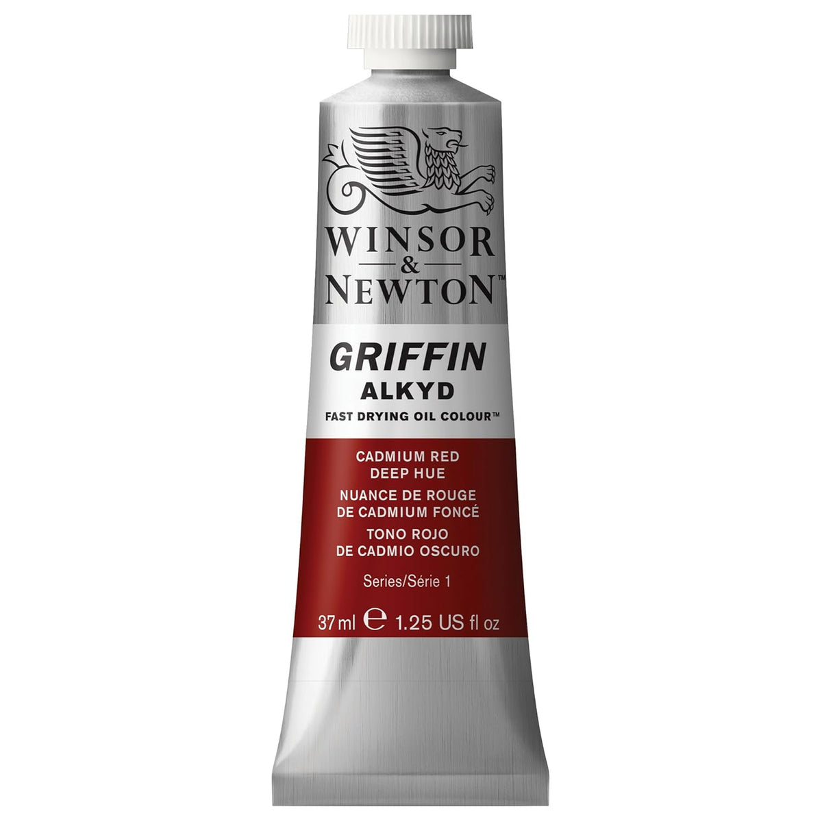 Winsor & Newton Griffin Alkyd Fast Drying Oil Paint, 37ml (1.25-oz) tube, Cadmium Red Deep Hue