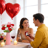 12 Pcs Crochet Heart Rose Handmade Knitted Flowers Valentine'S Day Heart Picks Knitted 16.5 Inch Red Pink White Valentine Vase Filler For Gift Artificial Bouquet Centerpiece Home Decor