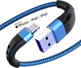 2 Pack 6FT Lightning to USB Charger Cable Nylon Braided Fast Charging Cord for iPhone 15 14 13 12 11 iPad Blue