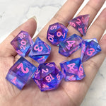 Upgraded 9 Piece Polyhedral Dice Mold (New Font), 7 Dnd Dice Set Mold & Pendant Crystal D4 Mold Silicone