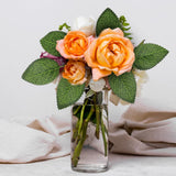 20 Pieces Rose Leaves Artificial Green Leaves For Decoration, Greenery For Centerpieces, Fake Rose Flower Leaves For Diy Bouquets, Wedding Party Birthday Proposal Decorations