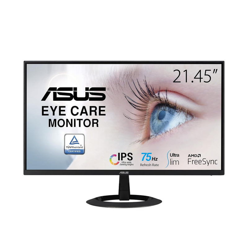 ASUS 22” (21.45” viewable) 1080P Eye Care Monitor (VZ22EHE) - Full HD, IPS, 75