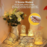 24 Pack Battery Operated Fairy Lights 7FT 20 LED Warm White Mini String Lights 3 Modes Waterproof for Mason Jars Wedding Decor